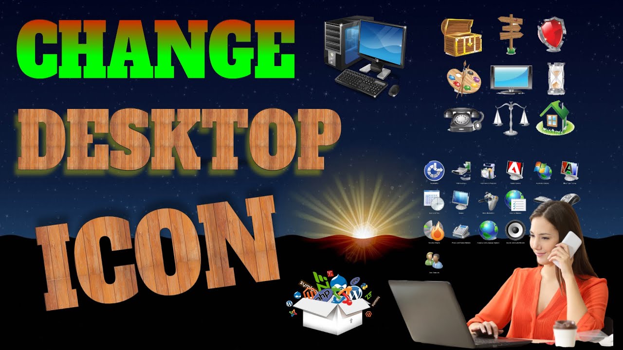 How to Change Desktop Shortcut icons in Windows 10-replace icon images in laptop